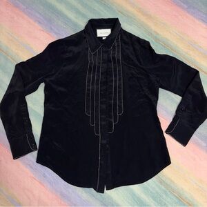 ALEXIS Silk Blouse Black Size M